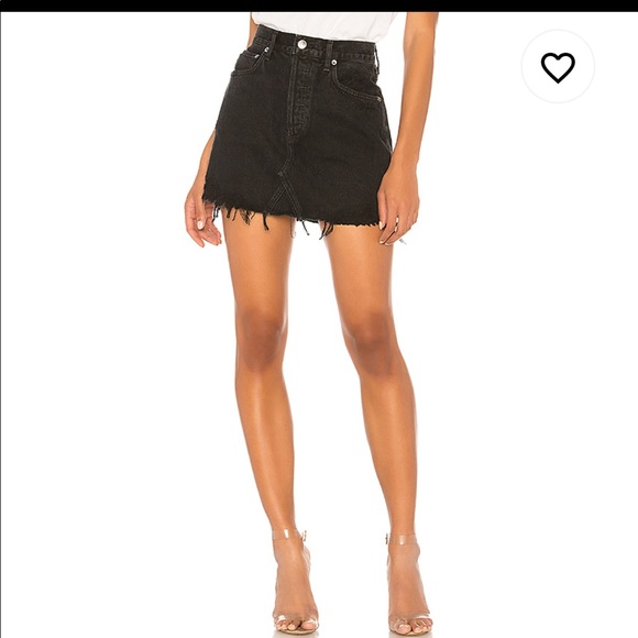 Agolde Dresses & Skirts - Agolde black denim mini skirt